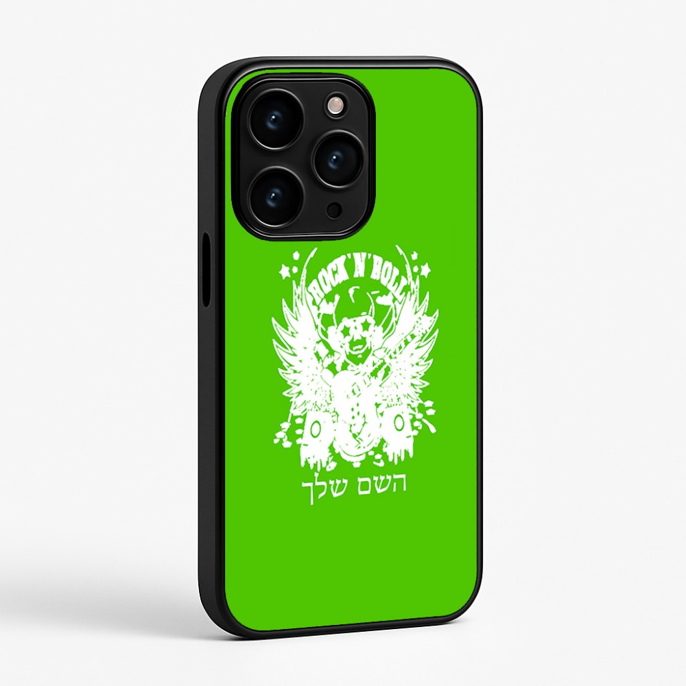 כיסוי בעיצוב אישי עם השם שלך לדגם - Apple iPhone 15 Pro בעיצוב רוקנרול