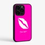 כיסוי בעיצוב אישי עם השם שלך לדגם - Apple iPhone 15 Pro בעיצוב שפתיים - נשיקה