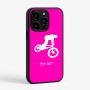 כיסוי בעיצוב אישי עם השם שלך לדגם - Apple iPhone 15 Pro בעיצוב רוכב אופניים