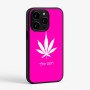 כיסוי בעיצוב אישי עם השם שלך לדגם - Apple iPhone 15 Pro בעיצוב עלה מריחואנה - גראס