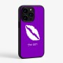 כיסוי בעיצוב אישי עם השם שלך לדגם - Apple iPhone 15 Pro בעיצוב שפתיים - נשיקה
