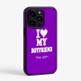 כיסוי בעיצוב אישי עם השם שלך לדגם - Apple iPhone 15 Pro בעיצוב אוהבת את החבר שלי