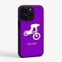 כיסוי בעיצוב אישי עם השם שלך לדגם - Apple iPhone 15 Pro בעיצוב רוכב אופניים