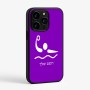 כיסוי בעיצוב אישי עם השם שלך לדגם - Apple iPhone 15 Pro בעיצוב כדור מים אולימפי