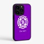כיסוי בעיצוב אישי עם השם שלך לדגם - Apple iPhone 15 Pro בעיצוב כבאי - תגית