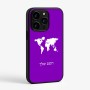 כיסוי בעיצוב אישי עם השם שלך לדגם - Apple iPhone 15 Pro בעיצוב מפת העולם