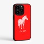 כיסוי בעיצוב אישי עם השם שלך לדגם - Apple iPhone 15 Pro בעיצוב זברה