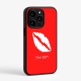 כיסוי בעיצוב אישי עם השם שלך לדגם - Apple iPhone 15 Pro בעיצוב שפתיים - נשיקה