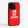 כיסוי בעיצוב אישי עם השם שלך לדגם - Apple iPhone 15 Pro בעיצוב אוהבת את החבר שלי