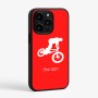 כיסוי בעיצוב אישי עם השם שלך לדגם - Apple iPhone 15 Pro בעיצוב רוכב אופניים