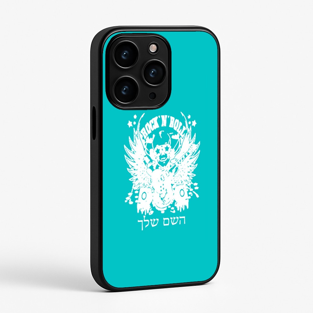 כיסוי בעיצוב אישי עם השם שלך לדגם - Apple iPhone 15 Pro בעיצוב רוקנרול