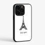 כיסוי בעיצוב אישי עם השם שלך לדגם - Apple iPhone 15 Pro בעיצוב מגדל אייפל