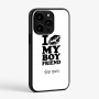 כיסוי בעיצוב אישי עם השם שלך לדגם - Apple iPhone 15 Pro בעיצוב נשקי את חבר שלי