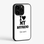 כיסוי בעיצוב אישי עם השם שלך לדגם - Apple iPhone 15 Pro בעיצוב אוהבת את החבר שלי
