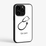 כיסוי בעיצוב אישי עם השם שלך לדגם - Apple iPhone 15 Pro בעיצוב סטטוסקופ רופא