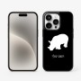 כיסוי בעיצוב אישי עם השם שלך לדגם - Apple iPhone 15 Pro בעיצוב קרנף