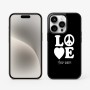 כיסוי בעיצוב אישי עם השם שלך לדגם - Apple iPhone 15 Pro בעיצוב אהבה
