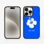 כיסוי בעיצוב אישי עם השם שלך לדגם - Apple iPhone 15 Pro בעיצוב פרח היביסקוס