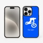 כיסוי בעיצוב אישי עם השם שלך לדגם - Apple iPhone 15 Pro בעיצוב רוכב אופניים