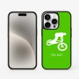 כיסוי בעיצוב אישי עם השם שלך לדגם - Apple iPhone 15 Pro בעיצוב רוכב אופניים