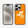 כיסוי בעיצוב אישי עם השם שלך לדגם - Apple iPhone 15 Pro בעיצוב רוכב אופניים