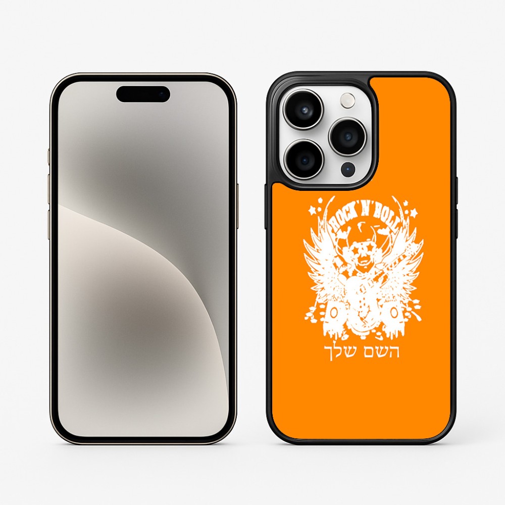 כיסוי בעיצוב אישי עם השם שלך לדגם - Apple iPhone 15 Pro בעיצוב רוקנרול