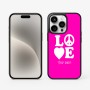 כיסוי בעיצוב אישי עם השם שלך לדגם - Apple iPhone 15 Pro בעיצוב אהבה