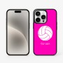 כיסוי בעיצוב אישי עם השם שלך לדגם - Apple iPhone 15 Pro בעיצוב כדור כדורעף