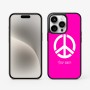 כיסוי בעיצוב אישי עם השם שלך לדגם - Apple iPhone 15 Pro בעיצוב סמל השלום