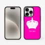 כיסוי בעיצוב אישי עם השם שלך לדגם - Apple iPhone 15 Pro בעיצוב כתר מלכותי