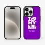 כיסוי בעיצוב אישי עם השם שלך לדגם - Apple iPhone 15 Pro בעיצוב לנשק את החברה שלי