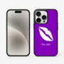 כיסוי בעיצוב אישי עם השם שלך לדגם - Apple iPhone 15 Pro בעיצוב שפתיים - נשיקה