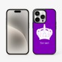 כיסוי בעיצוב אישי עם השם שלך לדגם - Apple iPhone 15 Pro בעיצוב כתר מלכותי