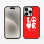 כיסוי בעיצוב אישי עם השם שלך לדגם - Apple iPhone 15 Pro בעיצוב אהבה