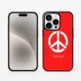 כיסוי בעיצוב אישי עם השם שלך לדגם - Apple iPhone 15 Pro בעיצוב סמל השלום