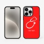 כיסוי בעיצוב אישי עם השם שלך לדגם - Apple iPhone 15 Pro בעיצוב סטטוסקופ רופא