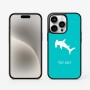 כיסוי בעיצוב אישי עם השם שלך לדגם - Apple iPhone 15 Pro בעיצוב כריש ראש פטיש