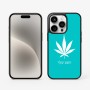 כיסוי בעיצוב אישי עם השם שלך לדגם - Apple iPhone 15 Pro בעיצוב עלה מריחואנה - גראס