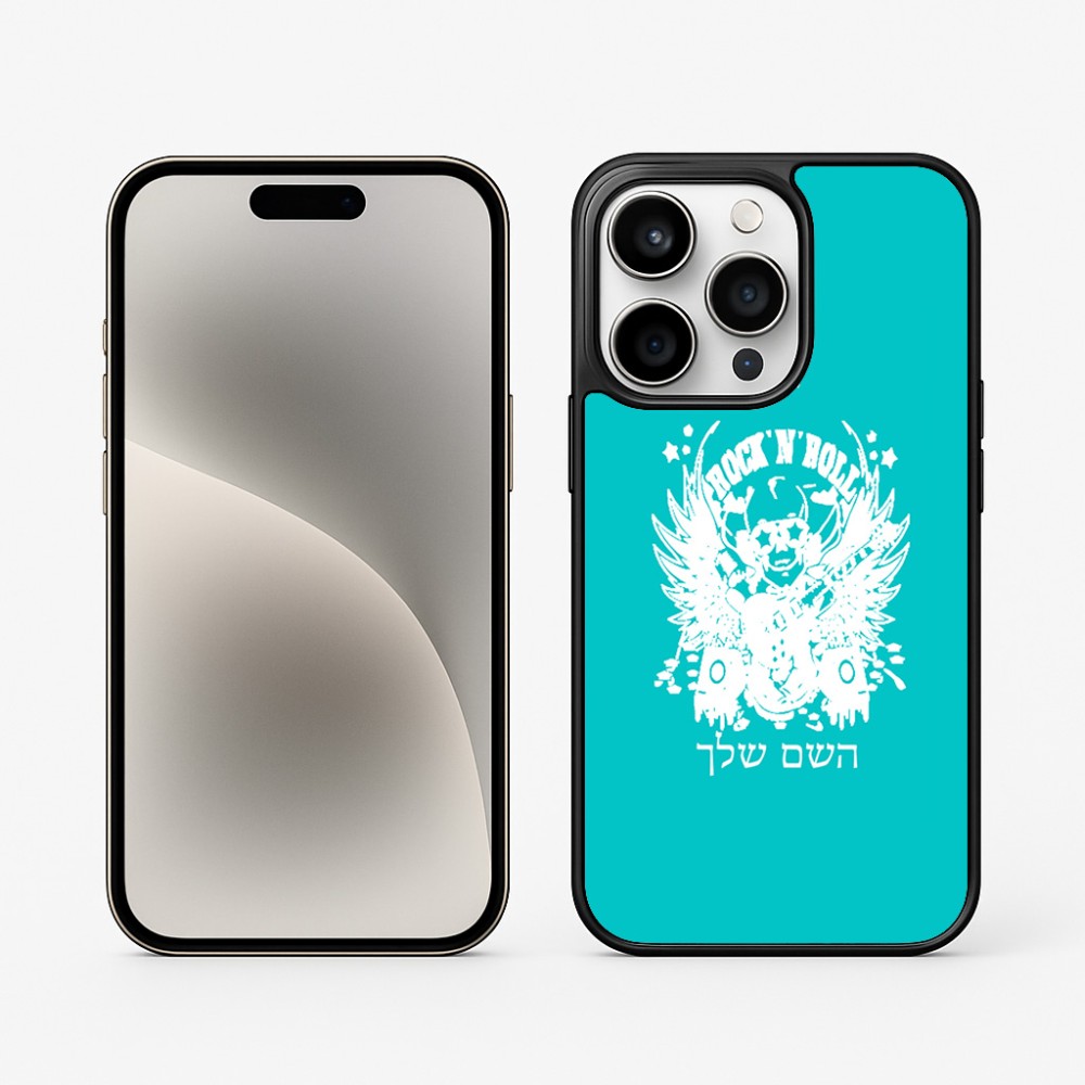 כיסוי בעיצוב אישי עם השם שלך לדגם - Apple iPhone 15 Pro בעיצוב רוקנרול