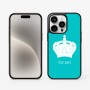 כיסוי בעיצוב אישי עם השם שלך לדגם - Apple iPhone 15 Pro בעיצוב כתר מלכותי