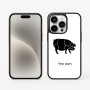 כיסוי בעיצוב אישי עם השם שלך לדגם - Apple iPhone 15 Pro בעיצוב חזיר