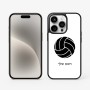 כיסוי בעיצוב אישי עם השם שלך לדגם - Apple iPhone 15 Pro בעיצוב כדור כדורעף