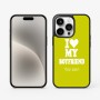 כיסוי בעיצוב אישי עם השם שלך לדגם - Apple iPhone 15 Pro בעיצוב אוהבת את החבר שלי