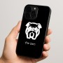 כיסוי בעיצוב אישי עם השם שלך לדגם - Apple iPhone 15 Pro בעיצוב פרצוף בולדוג
