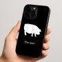 כיסוי בעיצוב אישי עם השם שלך לדגם - Apple iPhone 15 Pro בעיצוב חזיר