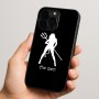 כיסוי בעיצוב אישי עם השם שלך לדגם - Apple iPhone 15 Pro בעיצוב אישה שטן