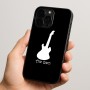 כיסוי בעיצוב אישי עם השם שלך לדגם - Apple iPhone 15 Pro בעיצוב גיטרה