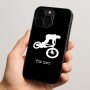 כיסוי בעיצוב אישי עם השם שלך לדגם - Apple iPhone 15 Pro בעיצוב רוכב אופניים