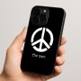 כיסוי בעיצוב אישי עם השם שלך לדגם - Apple iPhone 15 Pro בעיצוב סמל השלום