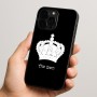 כיסוי בעיצוב אישי עם השם שלך לדגם - Apple iPhone 15 Pro בעיצוב כתר מלכותי